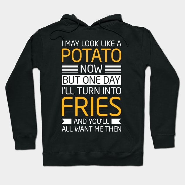 Workout Motivational Fitness I May Look Like A Potato Now Hoodie by celeryprint